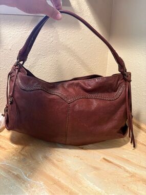 Lucky Brand Brown Leather Lambskin Shoulder Bag - Soft Hobo Carryall